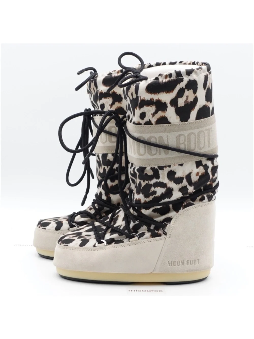 Moon Boot Icon Suede Snow Boots Light Leopard